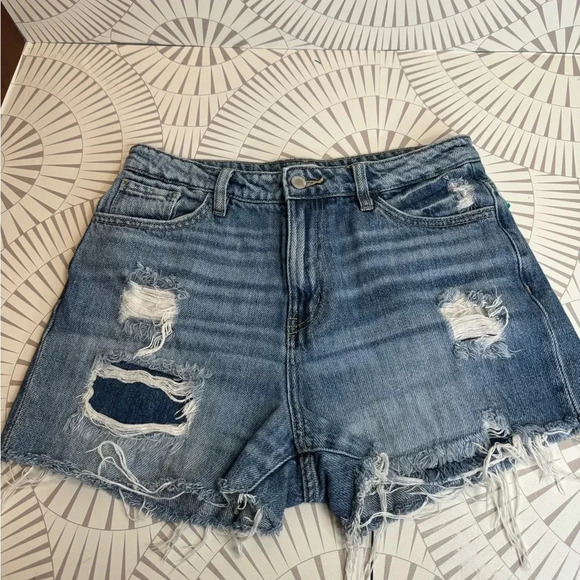 KanCan Women’s Cut Off Jean Shorts - originally Style VBK1671AT‎ High Rose Taper - Picture 1 of 8